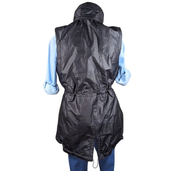 Athleta Medium 'Alpine Air' Black Vest Fleece Lined Full Zip Adjustable Waist - Picture 2 of 15